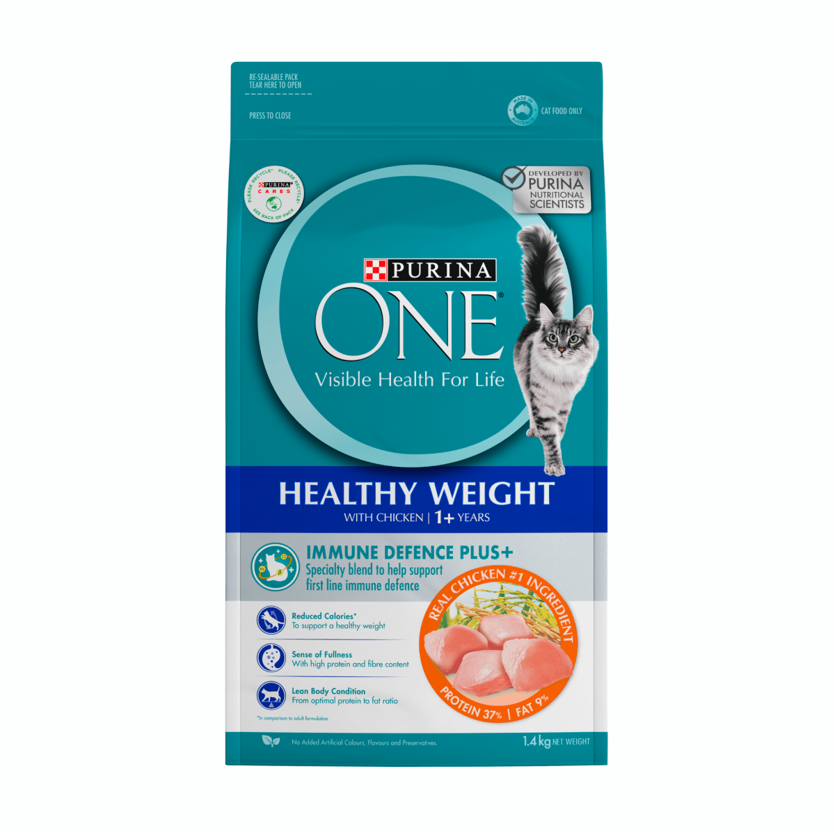 Purina ONE Healthy Weight with Chicken Dry Cat Food – 1.4kg - Pet Supply